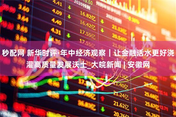 秒配网 新华时评·年中经济观察｜让金融活水更好浇灌高质量发展沃土_大皖新闻 | 安徽网
