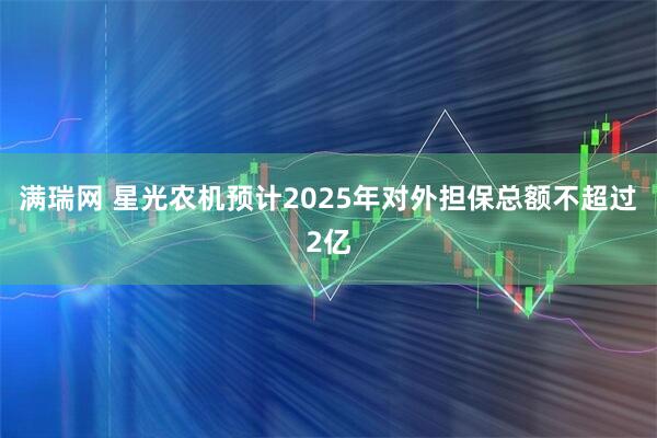 满瑞网 星光农机预计2025年对外担保总额不超过2亿