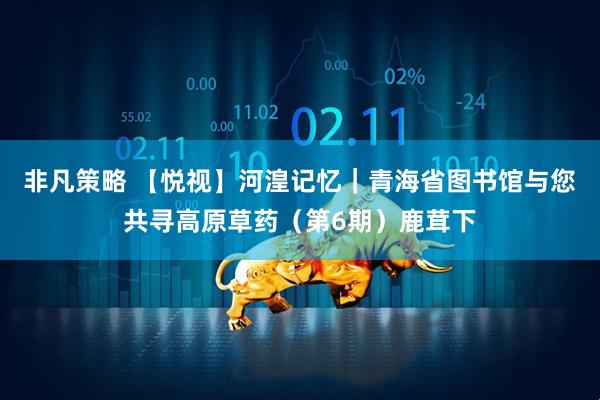 非凡策略 【悦视】河湟记忆｜青海省图书馆与您共寻高原草药（第6期）鹿茸下
